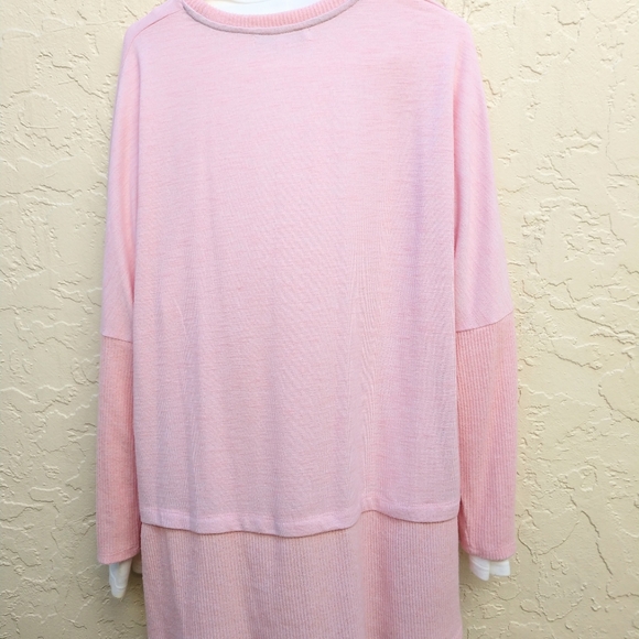 Long Light Weight Sweater Pale Pink Piper & Taylor XL Long Sleeve Scoop Neck - Picture 6 of 12